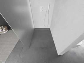 Mexen Kioto L, sprchová zástena Walk-In 80 x 200 cm, 8mm sklo námraza, biely profil, 800-080-103-20-30