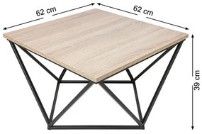 Konferenčný stolík Loftstyle 60 cm čierny