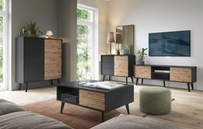 Konferenční stolek Willow II 104 cm dub artisan/černý