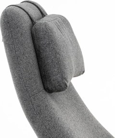 Hojdacie kreslo Galileo, stredne šedá tkanina