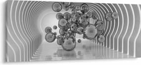 Obraz - Čiernobiele bubliny (120x50 cm)