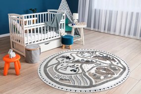 Koberec FUN Land dedina, ulica - krémový kruh