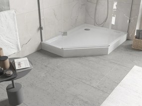 Mexen Flow+, päťuholníková sprchová vanička, pravá, 90 x 80 cm, biela lesklá, 46P108090RH