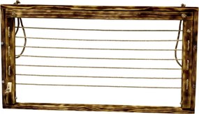 Sušiak na stenu - drevený, široký, tmavý, do kúpeľne, na balkón