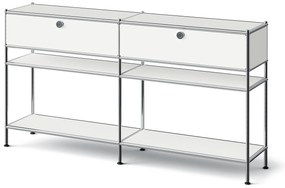 Kovová konzola »CN3 Slim Line« s 2 zásuvkami, biela