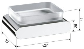 Biela nástenná sklenená nádobka na mydlo Flori – Sapho