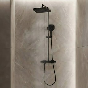 Rea Arlo, sprchový set s vaňovou výlevkou, čierna matná, REA-P7440