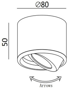 Fabas 3430/71/102 - LED Bodové svietidlo ANZIO 1xLED/6W/230V