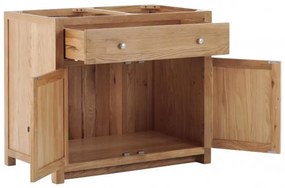 Dolná kuchynská dvojdverová skrinka z masívu so šuflíkom, rozmery 100×60×86 cm