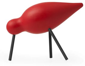 Normann Copenhagen Drevený vtáčik Shorebird, stredný, red/black