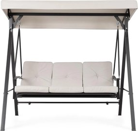 Antracitová/béžová kovová záhradná hojdačka Taurus – Bizzotto