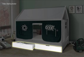 Detská Domčekové posteľ KIDS - biela 200x90 cm