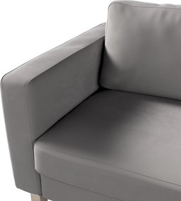 Poťah na sedačku Karlstad (nerozkladací, 3-miestny, krátky) farba produktu sivá látka lesklá, zamatová