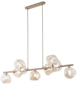 Luster na lanku LAVA 9xG9/8W/230V béžová/dymová béžová