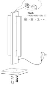 Eglo 98497 - LED Stmievateľná stolná lampa SPADAFORA LED/15W/230V