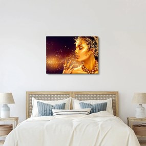 Obraz - Zlatý makeup (70x50 cm)