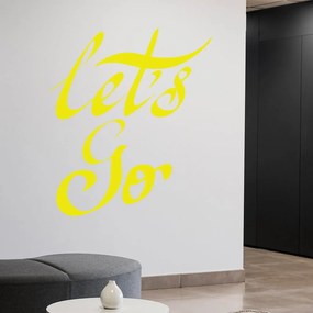 Veselá Stena Samolepka Let’s Go Farba: žlutá, Veľkosť: 100 x 115 cm