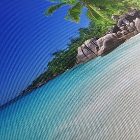 Obraz pláže na Praslin ostrove (150x105 cm)