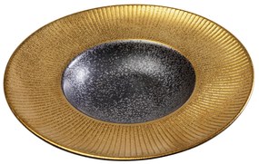 Diva hlboký tanier zlato-čierny Ø22 cm