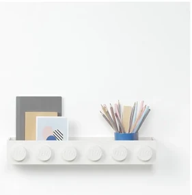 Detská biela nástenná polička LEGO® Sleek