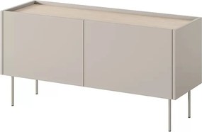 TV skrinka Desin 120 cm s kovovými nohami - kašmír / dub nagano