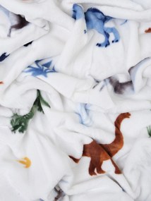 Detská deka do postieľky mikroplyš Exclusive 80 × 100 cm – Dinosaury