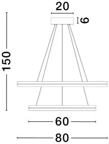 LED luster Cantria 80
