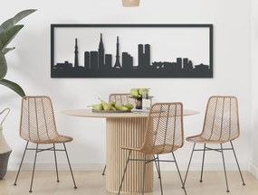 drevko Obraz Tokio panoráma Rozmer obrazu: 29,5 x 89 cm, Farba dekorácie: Čierna