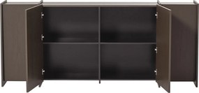 Tmavohnedá komoda v dekore jaseňa 200x85x44 cm Brock – WOOOD