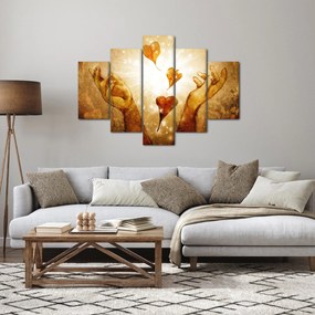 Obraz - Maľba rúk plných lásky (150x105 cm)