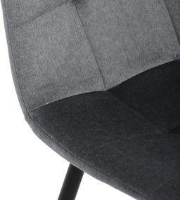 Jedálenská stolička zamatová, sivá DCL-X7015 GREY2