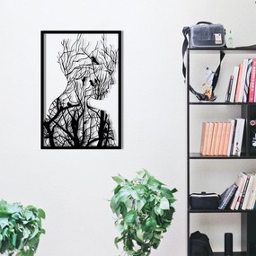 Nástenná kovová dekorácia Arakan čierna