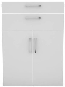 Sada 2 dvierok a 2 zásuviek bielych pre regál Torino