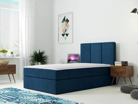 Moderná box spring posteľ Rest 100x200, pravá, modrá Manila