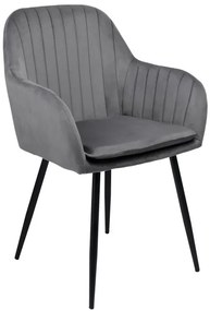 Jedálenská stolička SEVILLA zamatová, grafitová