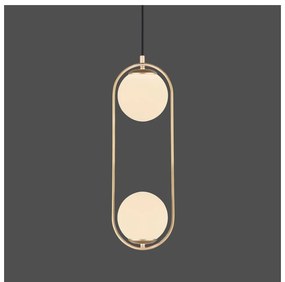 Závesné svietidlo v zlatej farbe so skleneným tienidlom ø 20 cm Arch – Squid Lighting