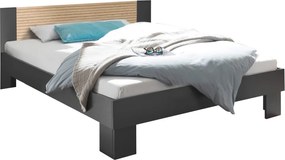 Posteľ Laurie 180x200 cm, grafit/dub