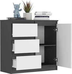Komoda R-80-S3 so zásuvkami 80 cm - rôzne farebné prevedenia sonoma