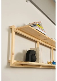 Nástenná knižnica z borovicového dreva v prírodnej farbe 192x47,5 cm Groove – Karup Design