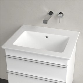 VILLEROY &amp; BOCH Venticello závesné umývadlo bez otvoru, s prepadom, 600 x 500 mm, Stone White, s povrchom CeramicPlus, 412462RW
