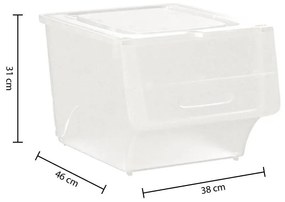 5Five® Úložný box ALL IN BOX s deleným vekom, 34l - 38 x 45,5 x 31 cm