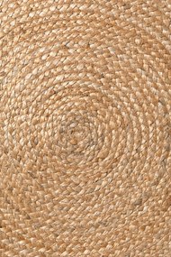 Hanse Home, Kusový koberec Jute Braided 106332 Natural Gold kruh, 200x200 (priemer) kruh, béžová, chodba / predsieň