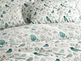 Bavlnené obliečky LEAFBIRD POLY bielo-zelené Rozmer obliečky: 2 ks 70 x 90 cm | 200 x 220 cm