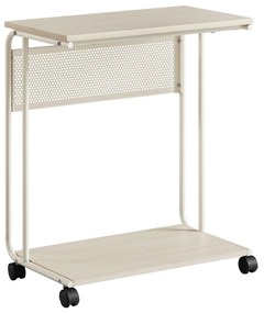 Odkladací stolík na kolieskach MIREZO 55x33cm, béžový