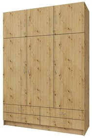Šatníková skriňa Granulados (dub artisan) . Vlastná spoľahlivá doprava až k Vám domov. 1116352