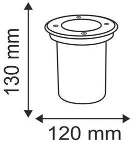 Vonkajšie nájazdové svietidlo COMETA 1xGU10/50W/230V IP65