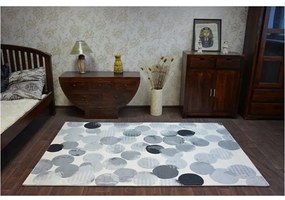 Kusový koberec PP Kolieska sivý 140x200cm