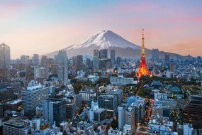 Umelecká fotografie Mt. Fuji and Tokyo skyline, Jackyenjoyphotography, (40 x 26.7 cm)