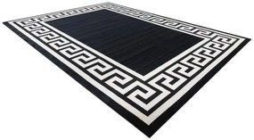 Koberec PEARL 51327H rám / grécky / štrukturálny, čierny