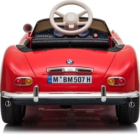 LEAN CARS BMW Retro červené auto na batérie, maľované